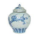 Barclay Butera Couture Blue & White Cherry Blossom Porcelain Lidded Jar - BlueJay Avenue