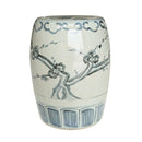 Barclay Butera Couture Blue & White Porcelain Garden Stool Cherry Blossom - BlueJay Avenue
