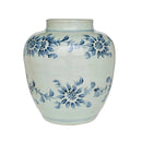 Barclay Butera Couture Blue & White Porcelain Wide Shoulder Jar Odesa Sunflower Vase - BlueJay Avenue