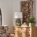 Barclay Butera Couture Rustic Brown Silla Flower Four Loop Handle Porcelain Jar Lamp - BlueJay Avenue