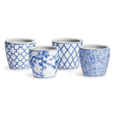 Barclay Butera Dyansty Blue Ceramic Indoor Planter Pot - Set of 4 - BlueJay Avenue