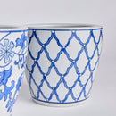 Barclay Butera Dyansty Blue Ceramic Indoor Planter Pot - Set of 4 - BlueJay Avenue