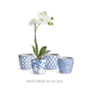 Barclay Butera Dyansty Blue Ceramic Indoor Planter Pot - Set of 4 - BlueJay Avenue