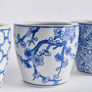 Barclay Butera Dyansty Blue Ceramic Indoor Planter Pot - Set of 4 - BlueJay Avenue