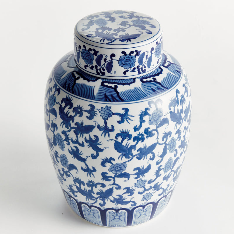 Barclay Butera Dynasty Blossom Lidded Jar - BlueJay Avenue