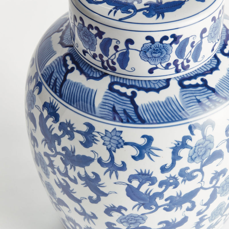 Barclay Butera Dynasty Blossom Lidded Jar - BlueJay Avenue