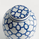 Barclay Butera Dynasty Link Blue & White Porcelain Lidded Jar - BlueJay Avenue