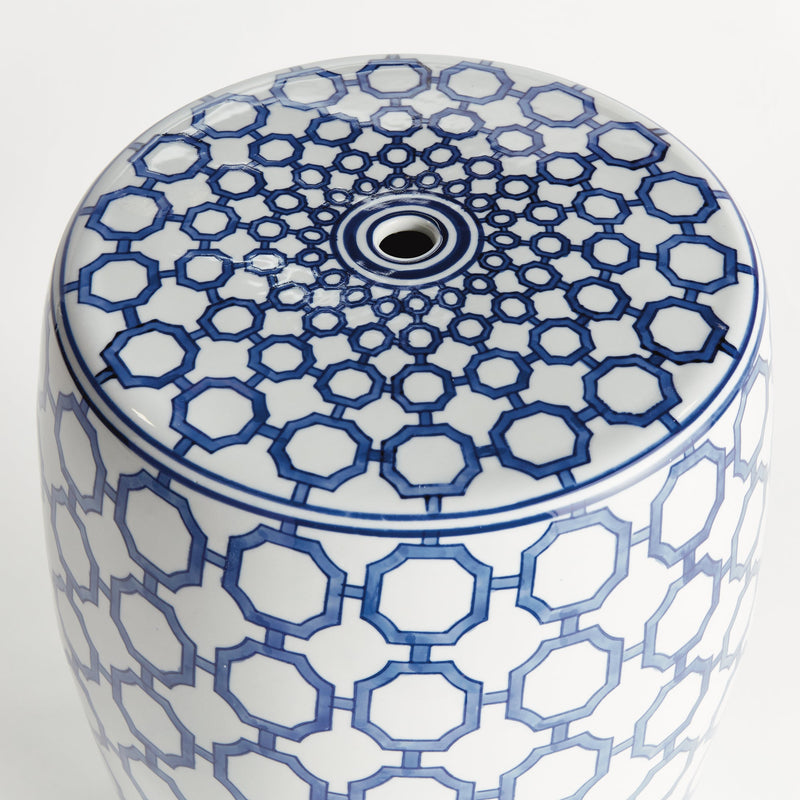 Barclay Butera Dynasty Link Stool - BlueJay Avenue