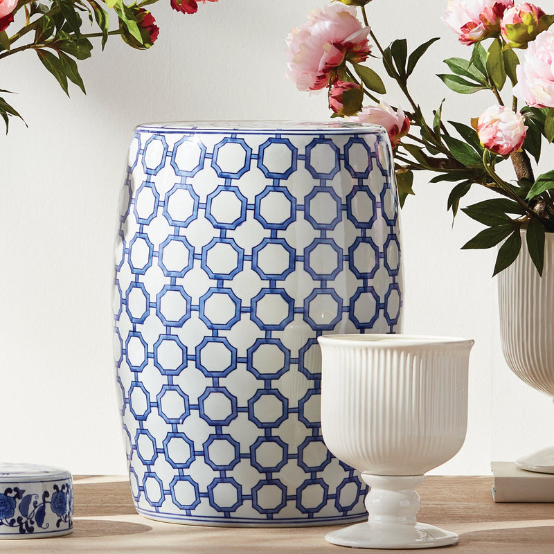 Barclay Butera Dynasty Link Stool - BlueJay Avenue