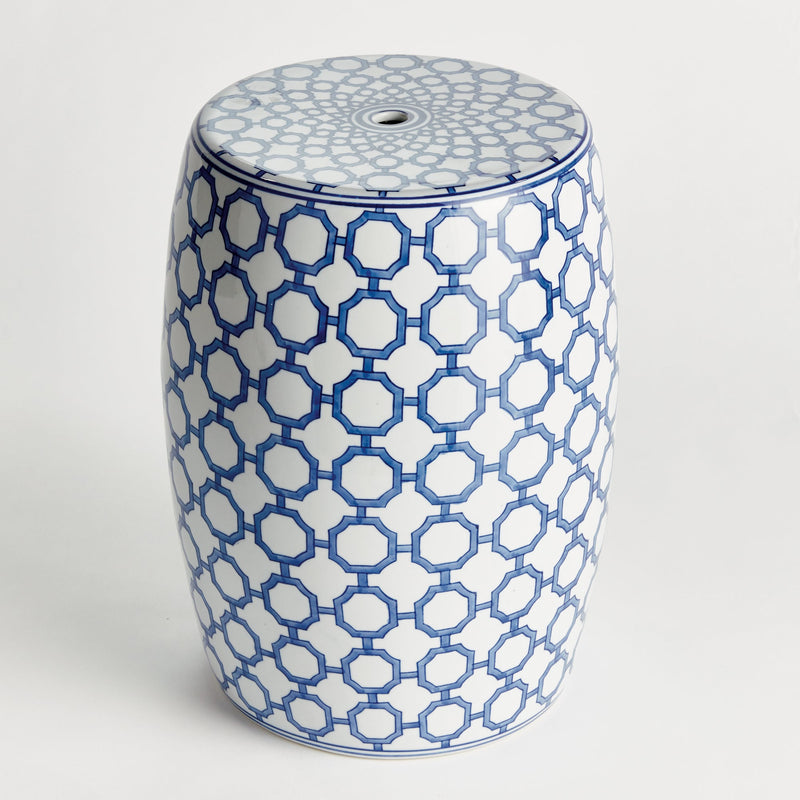 Barclay Butera Dynasty Link Stool - BlueJay Avenue