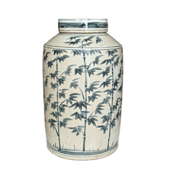 Barclay Butera Graceful Bamboo Porcelain Tea Jar - BlueJay Avenue