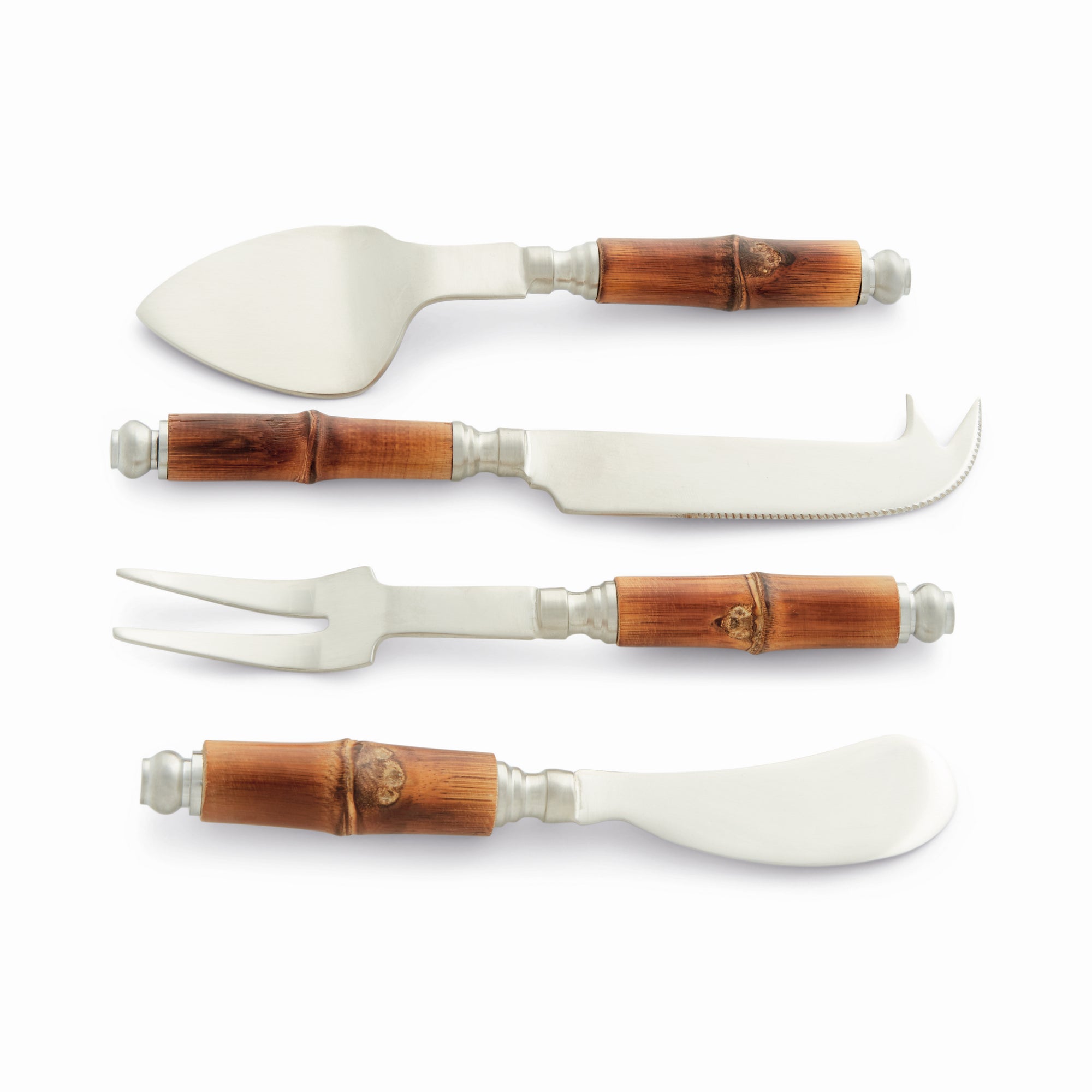 Barclay Butera Keystone Cheese Knives, Set of 4 - Bamboo Handle ...