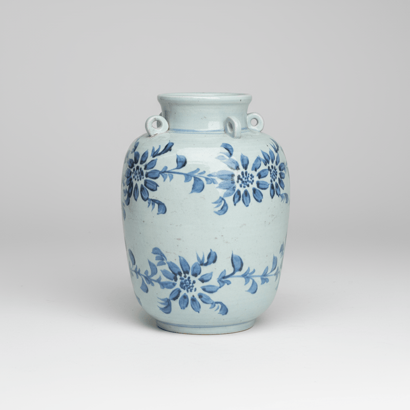 Barclay Butera Porcelain Ear Loop Ginger Jar Odesa Sunflower - BlueJay Avenue