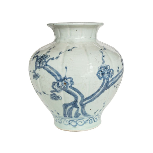 Barclay Butera Porcelain Fluted Jar Cherry Blossom - BlueJay Avenue