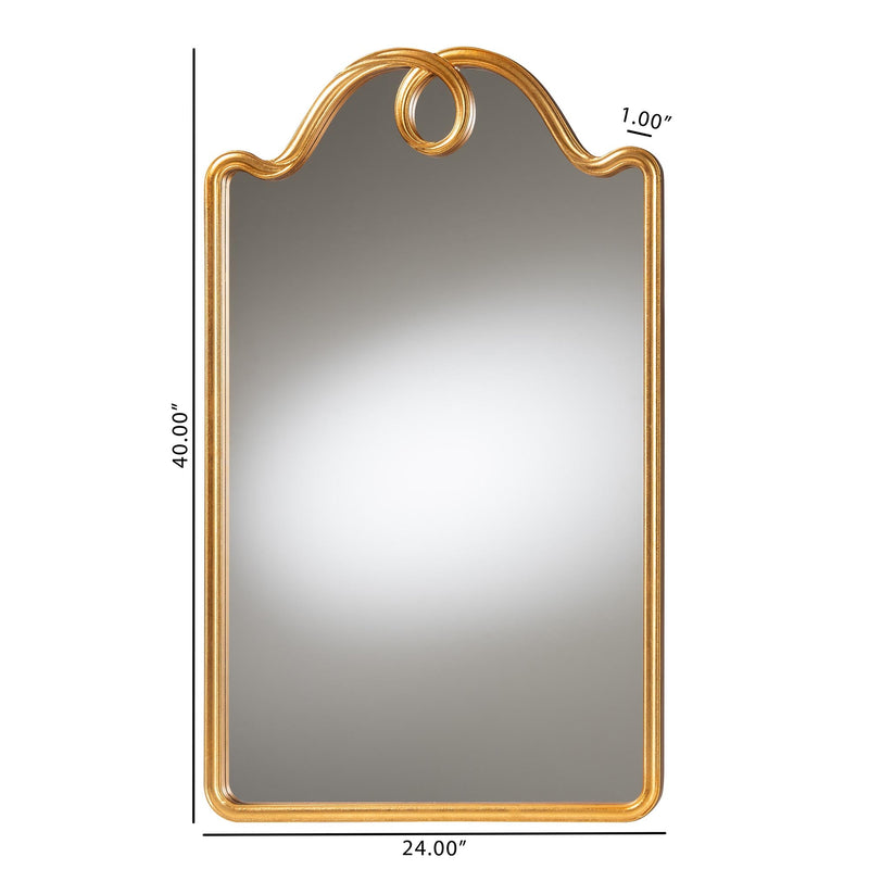 Baxton Studio Eara Gold Wall Arch Mirror - BlueJay Avenue