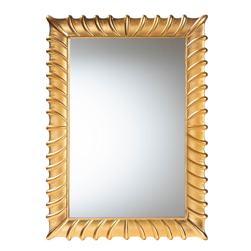 Baxton Studio Ygritte Antique Gold Wall Mirror - BlueJay Avenue