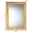 Baxton Studio Ygritte Antique Gold Wall Mirror - BlueJay Avenue