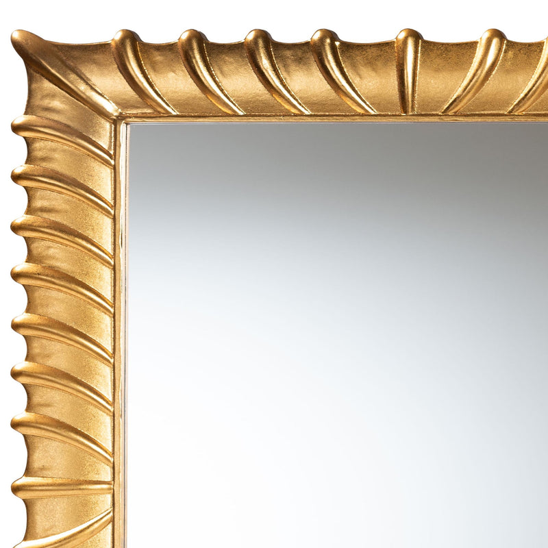 Baxton Studio Ygritte Antique Gold Wall Mirror - BlueJay Avenue
