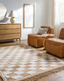 Becki Owens x Livabliss Kamey Jute Checkered Rug - BlueJay Avenue