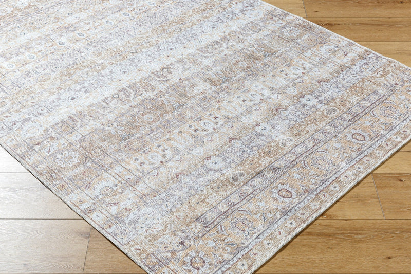 Beige Traditional Washable Rug - BlueJay Avenue