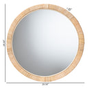 Bella Natural Rattan Round Mirror - BlueJay Avenue