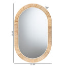 Bella Oval Rattan Mirror - BlueJay Avenue
