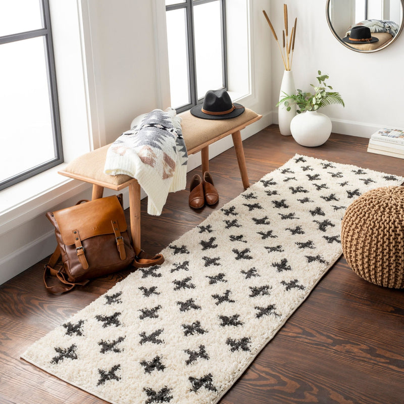 Beni Shag Cream Area Rug - BlueJay Avenue