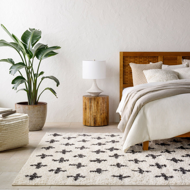 Beni Shag Cream Area Rug - BlueJay Avenue