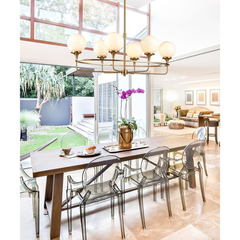 Beverly Hills 6 - Light Modern Gold Chandelier - BlueJay Avenue