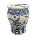Bird Floral Drum Garden Stool - BlueJay Avenue