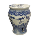 Bird Floral Drum Garden Stool - BlueJay Avenue