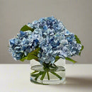 Blue Hydrangea Silk Floral Arrangement in Cylinder 10.5" - BlueJay Avenue