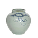 Blue & White Floating Flower Porcelain Vase | Chinoiserie Decorative Vase - BlueJay Avenue