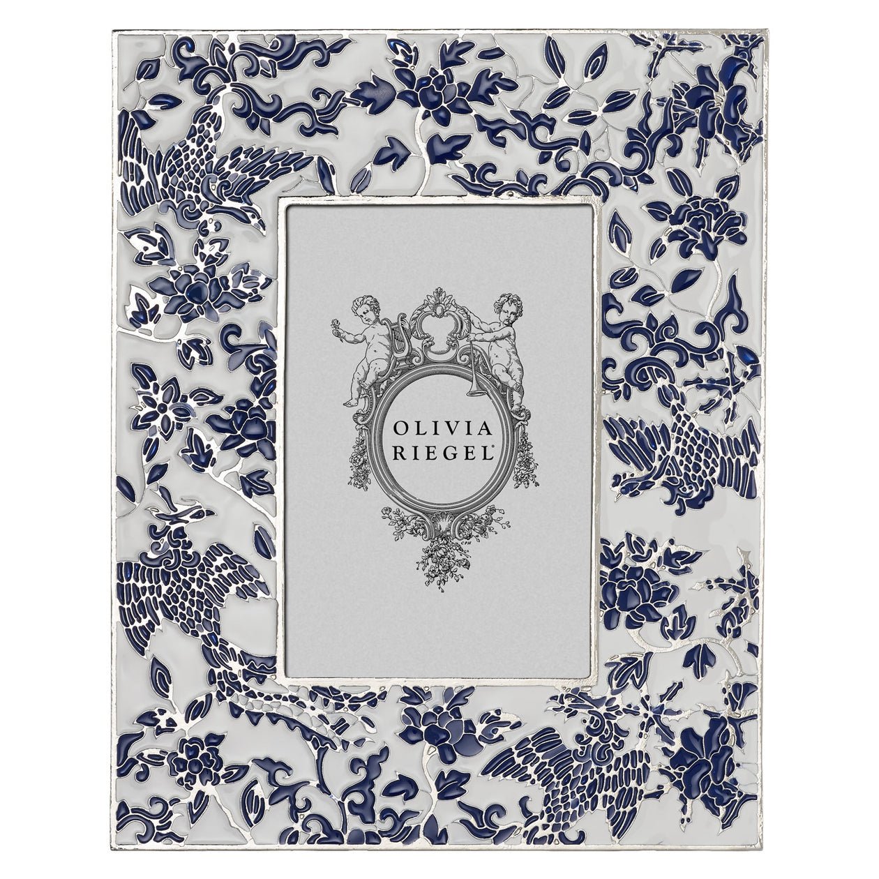 Olivia Riegel Blue & White Imperial Phoenix Frame | BlueJay Avenue ...
