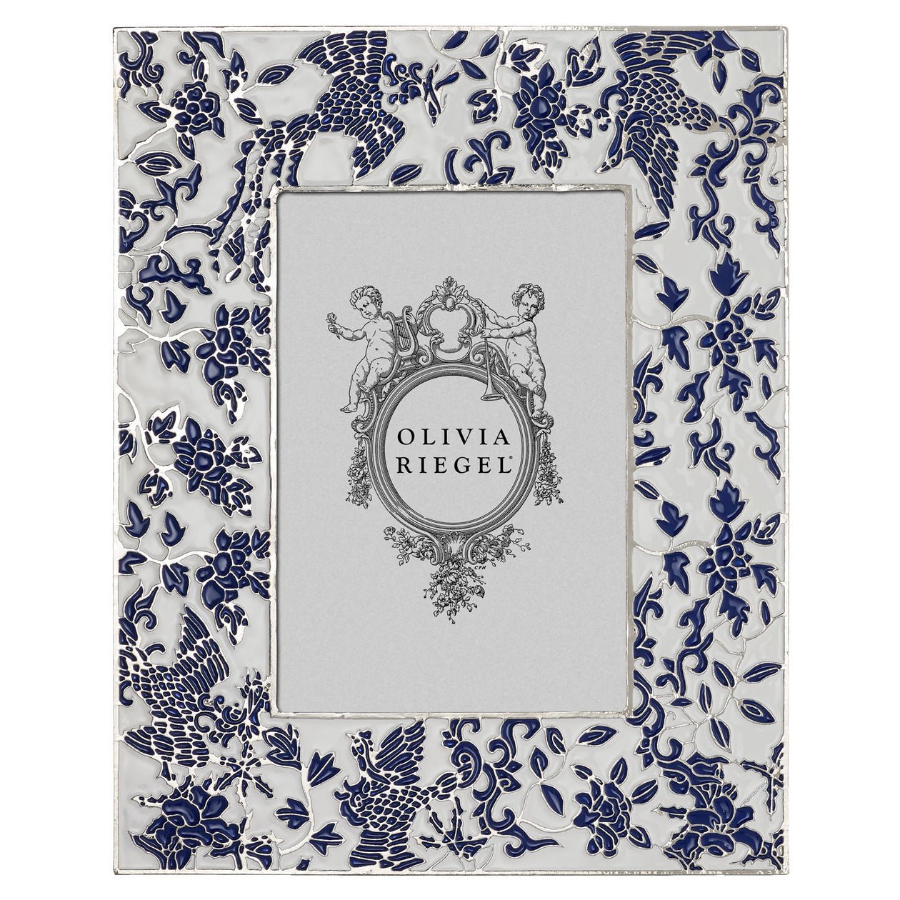 Olivia Riegel Blue & White Imperial Phoenix Frame | BlueJay Avenue ...
