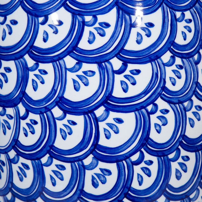 Blue & White Sea Wave Garden Stool - BlueJay Avenue