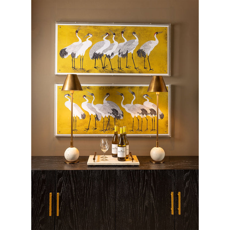 Boston Brass/Cream Buffet Lamp, Set Of 2 - BlueJay Avenue