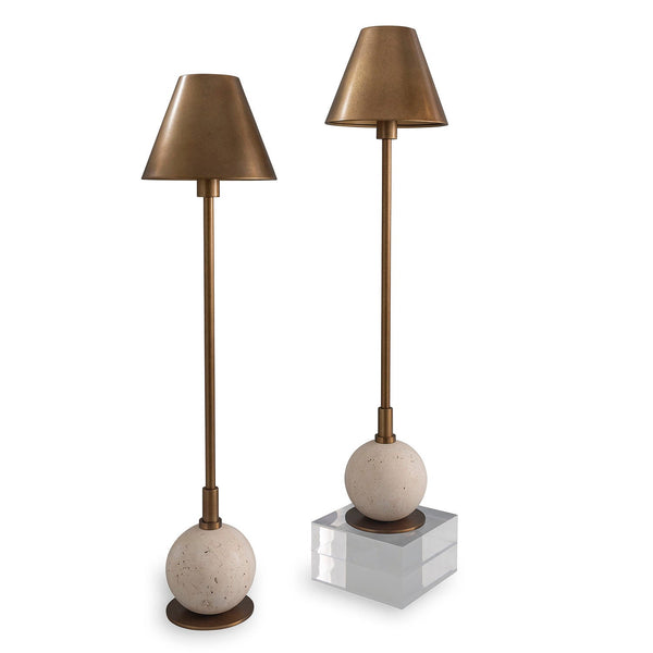 Boston Brass/Cream Buffet Lamp, Set Of 2 - BlueJay Avenue