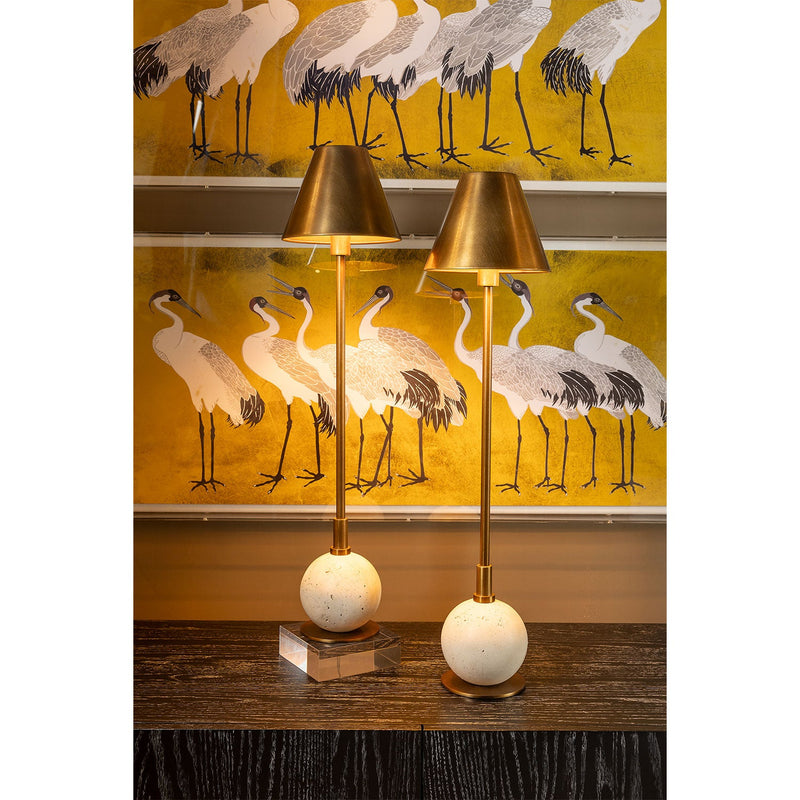 Boston Brass/Cream Buffet Lamp, Set Of 2 - BlueJay Avenue