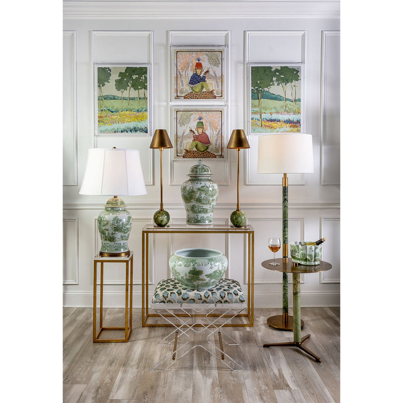 Boston Brass/Green Buffet Lamp, Set Of 2 - BlueJay Avenue