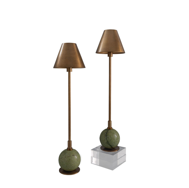 Boston Brass/Green Buffet Lamp, Set Of 2 - BlueJay Avenue