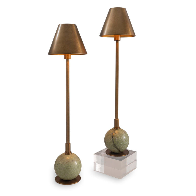 Boston Brass/Green Buffet Lamp, Set Of 2 - BlueJay Avenue