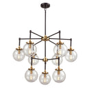 Boudreaux 5 Lt/9 Lt Black & Antique Gold Modern Sputnik Chandelier Light Fixture - BlueJay Avenue