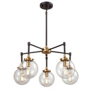 Boudreaux 5 Lt/9 Lt Black & Antique Gold Modern Sputnik Chandelier Light Fixture - BlueJay Avenue