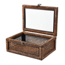 Bowman Set of 2 Rich Brown Rattan Storage Box - BlueJay Avenue