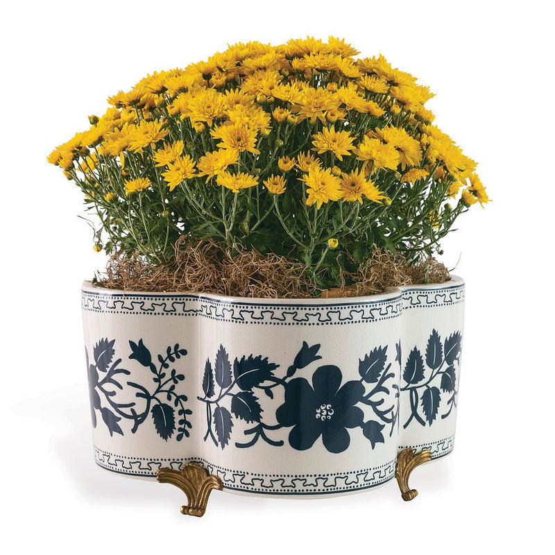 Breckenridge Quatrefoil Indoor Planter Pot - BlueJay Avenue
