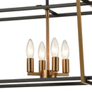 Bridgette 36" Modern Linear Chandelier Light Fixture – 8 Light Kitchen Island Lighting - BlueJay Avenue