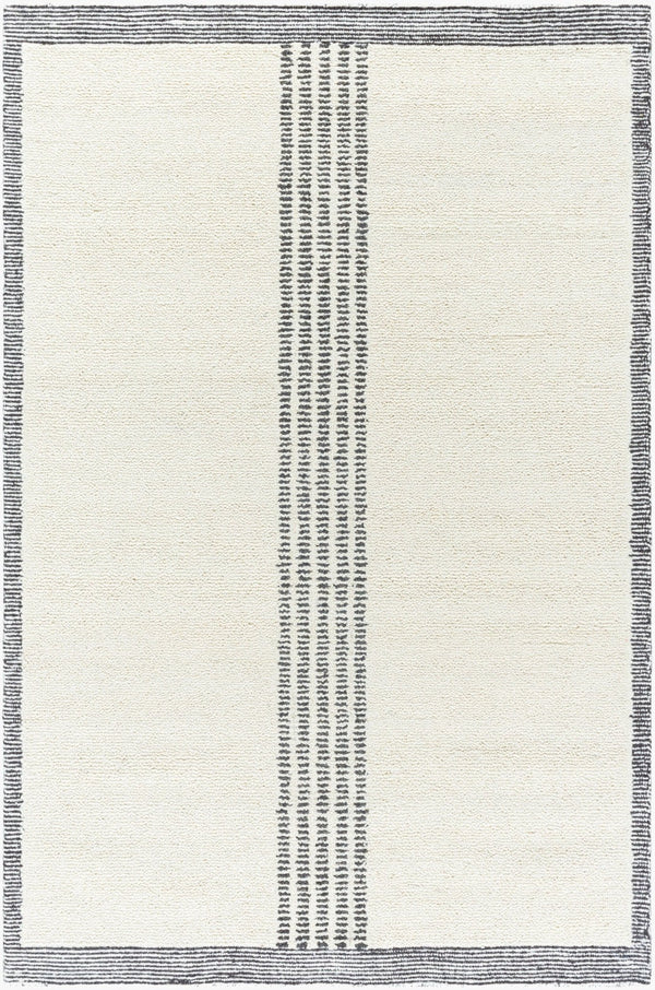 Brook Cream & Charcoal Hand Tufted Wool Rug - BlueJay Avenue