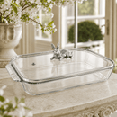 Bunny 3 Qt Pyrex Glass Baking Dish with Decorative Lid - BlueJay Avenue