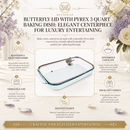 Butterfly 3 Qt Pyrex Glass Baking Dish with Decorative Lid - BlueJay Avenue